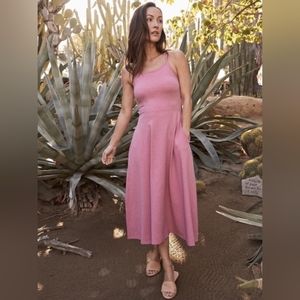 Pact Organic Cotton Fit & Flare Midi Dress, size M